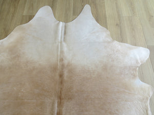 Premium Large Cowhide - Champagne & White - SKU 9793