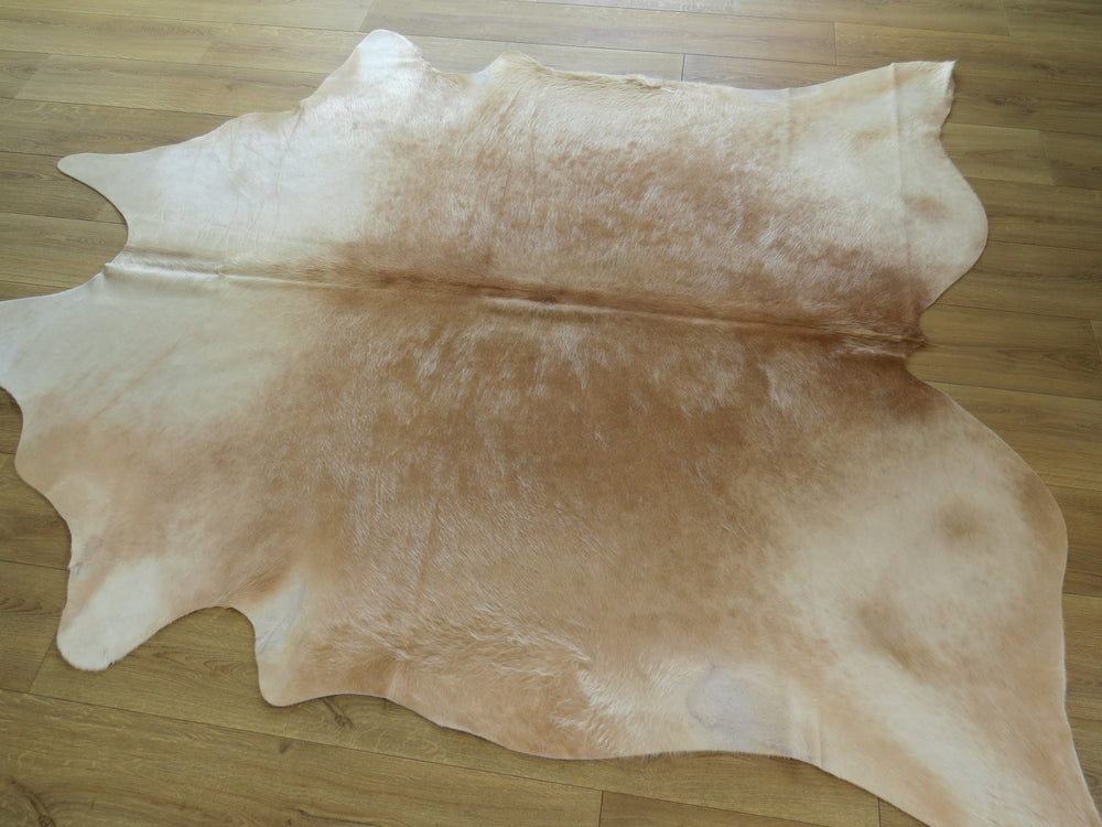 Premium Large Cowhide - Champagne & White - SKU 9793
