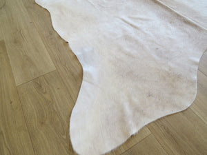 Premium Large Cowhide - Champagne & White - SKU 9735