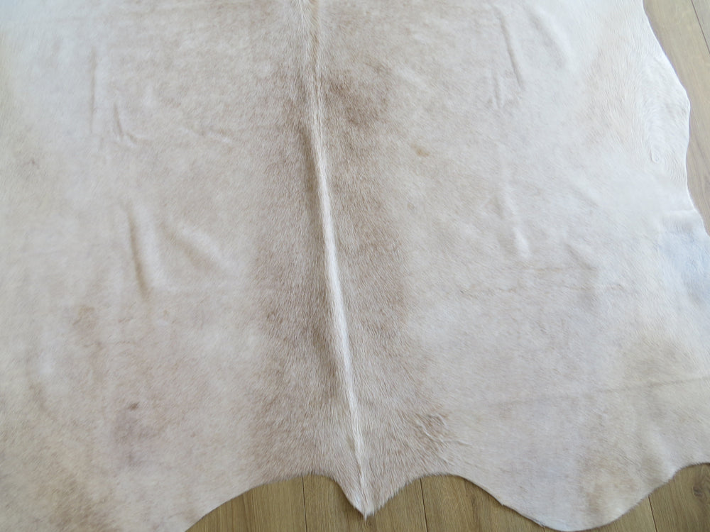 Premium Large Cowhide - Champagne & White - SKU 9735