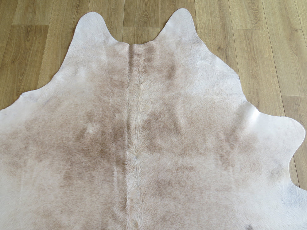 Premium Large Cowhide - Champagne & White - SKU 9735