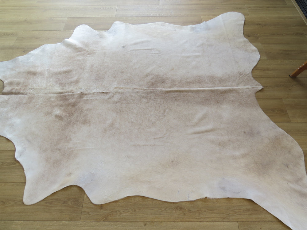 Premium Large Cowhide - Champagne & White - SKU 9735