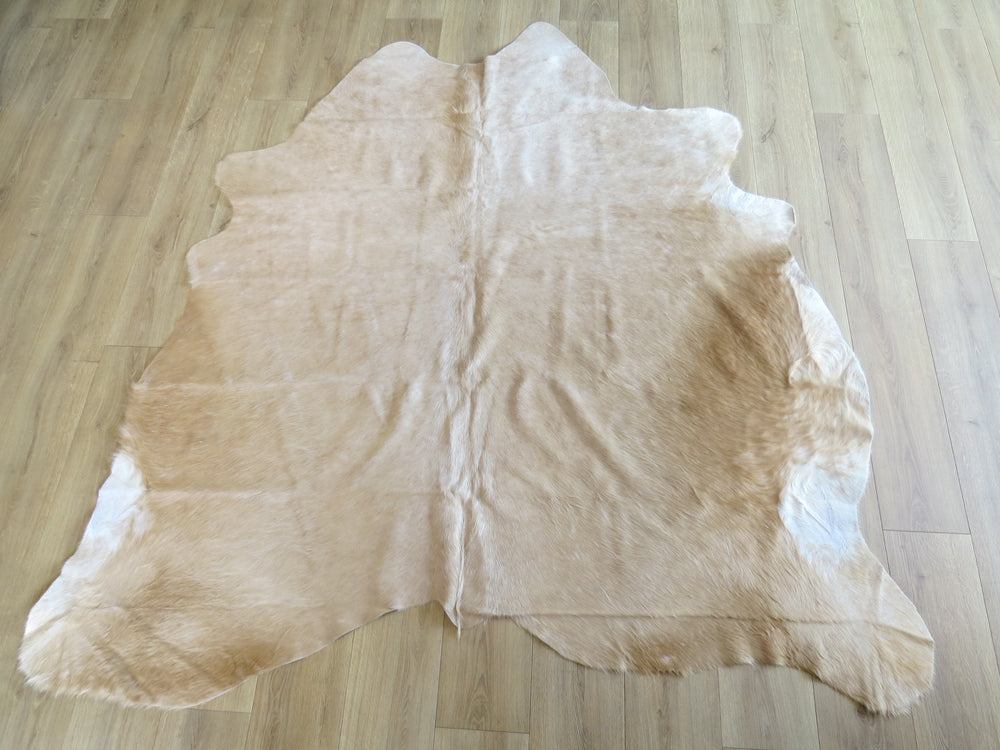 Premium Large Cowhide - Champagne & White - SKU 9788