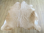 Premium Large Cowhide - Champagne & White - SKU 9788
