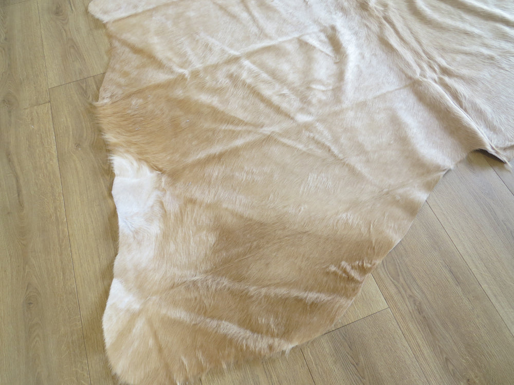 Premium Large Cowhide - Champagne & White - SKU 9788