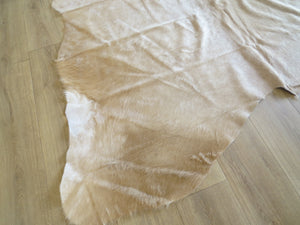Premium Large Cowhide - Champagne & White - SKU 9788