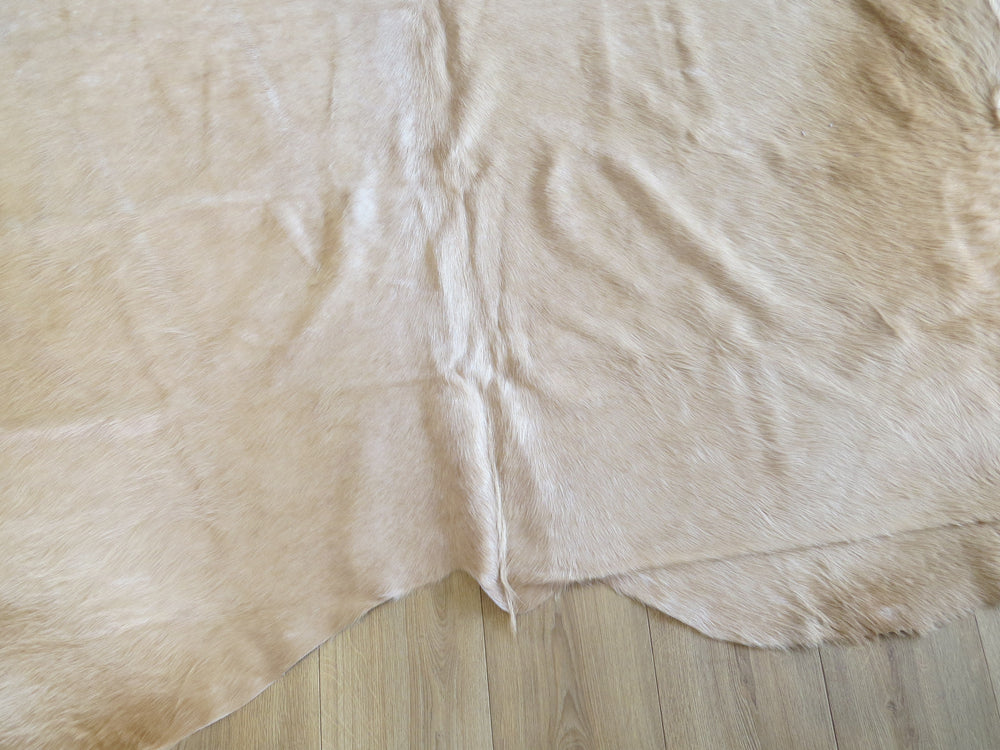 Premium Large Cowhide - Champagne & White - SKU 9788