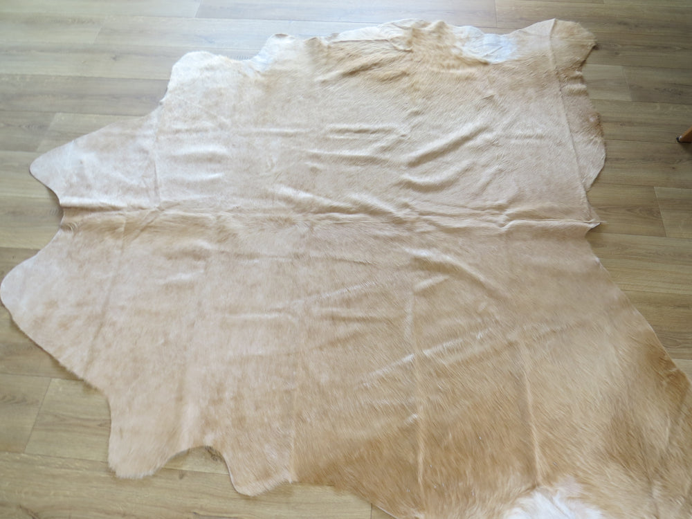 Premium Large Cowhide - Champagne & White - SKU 9788