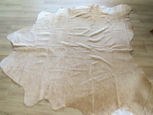 Premium Large Cowhide - Champagne & White - SKU 9788