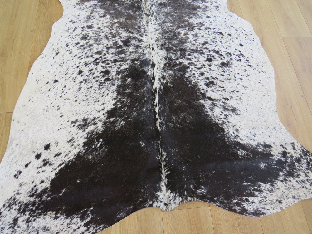 SALE Cowhide Medium  - Black & White salt + pepper SKU 796