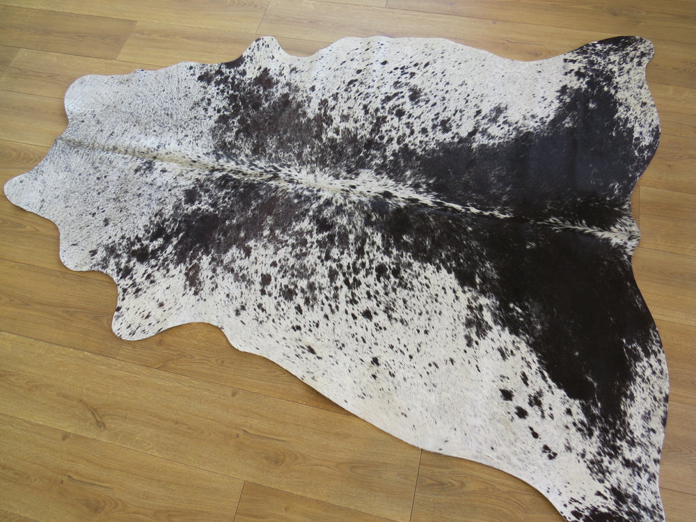 SALE Cowhide Medium  - Black & White salt + pepper SKU 796