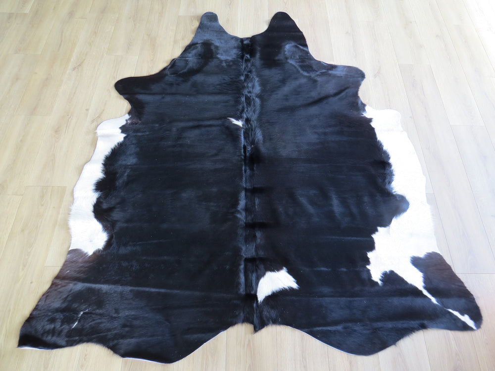 Large Cowhide - Black Coffee + White - SKU 9070
