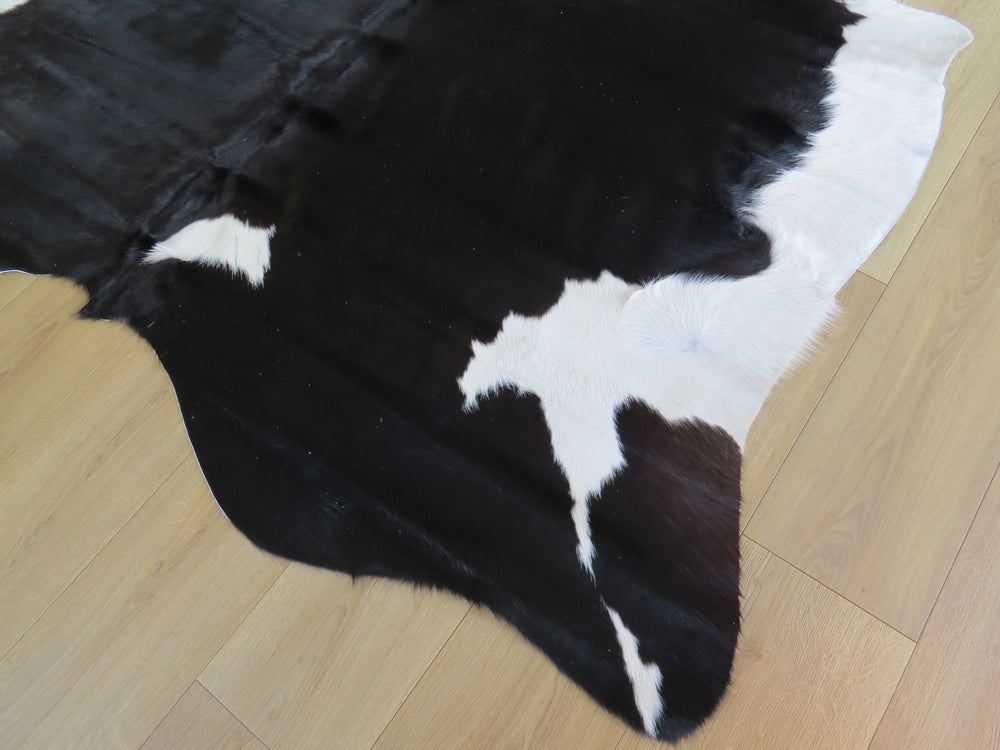 Large Cowhide - Black Coffee + White - SKU 9070