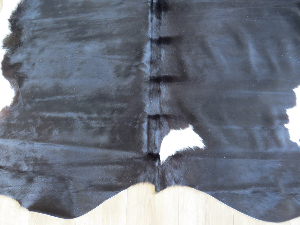 Large Cowhide - Black Coffee + White - SKU 9070