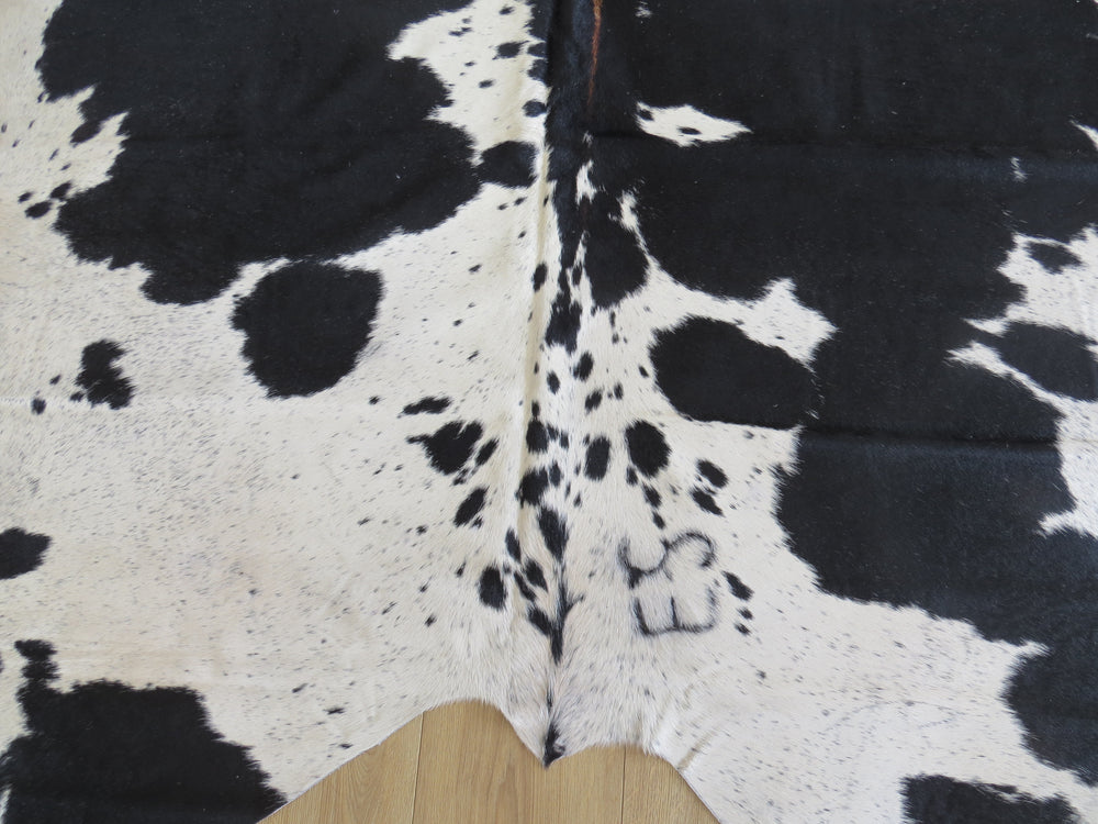 Large Cowhide - Black and White Salt + Pepper - SKU 9711
