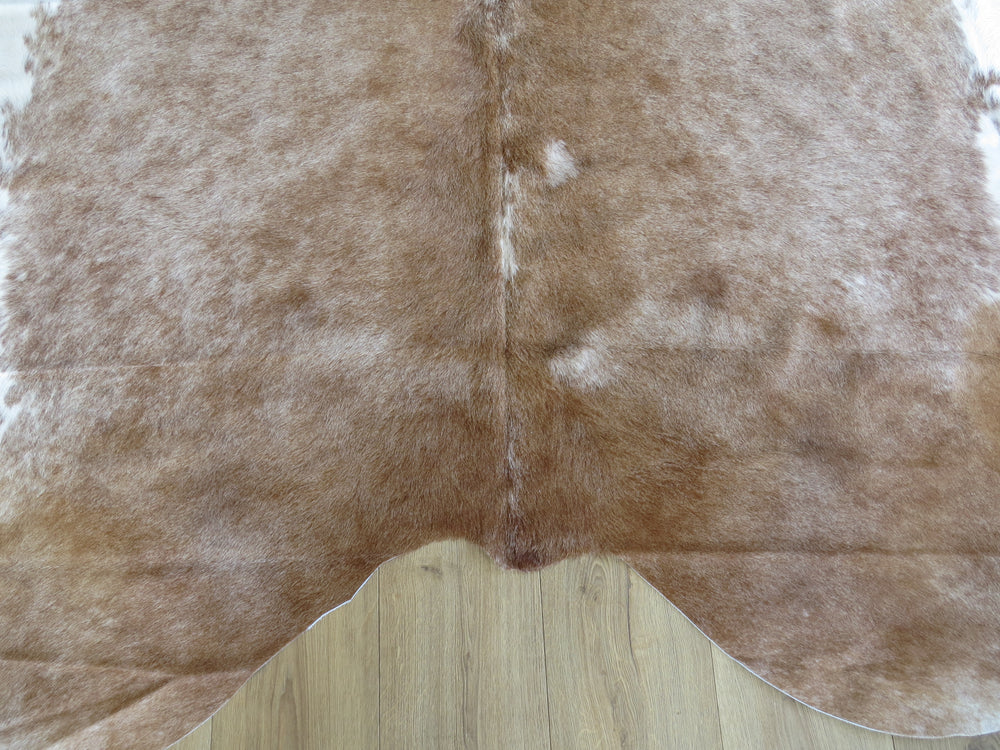 Large Cowhide - Frosted Chestnut + White - SKU 9801