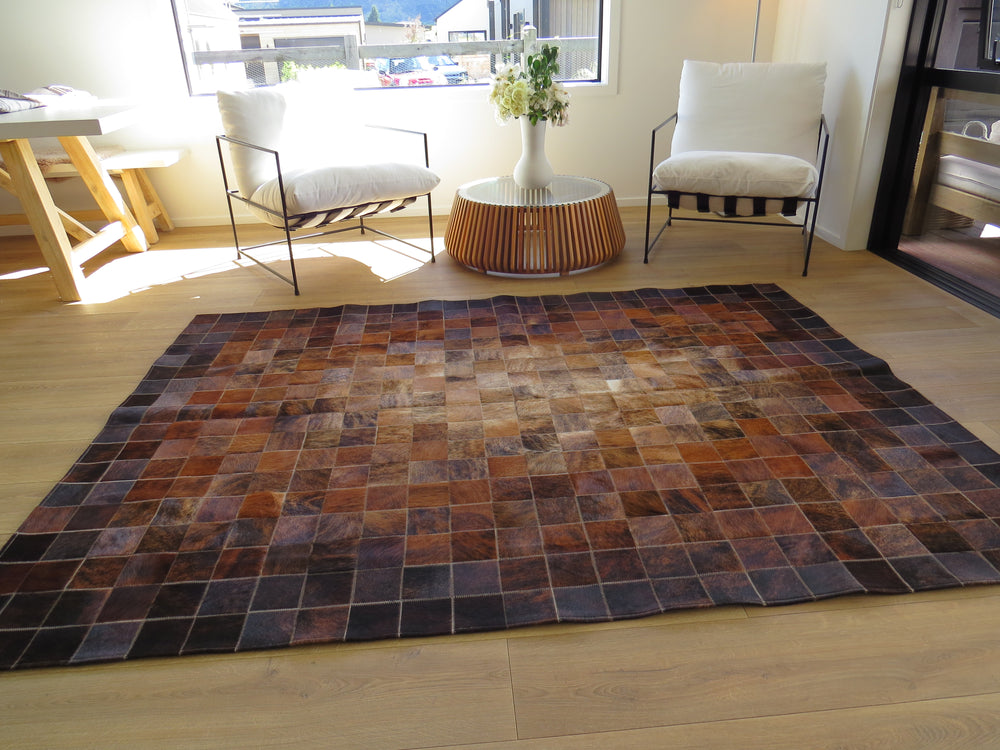 LARGE SIZE Patchwork Rectangle Rug - Brindle ONE IN STOCK