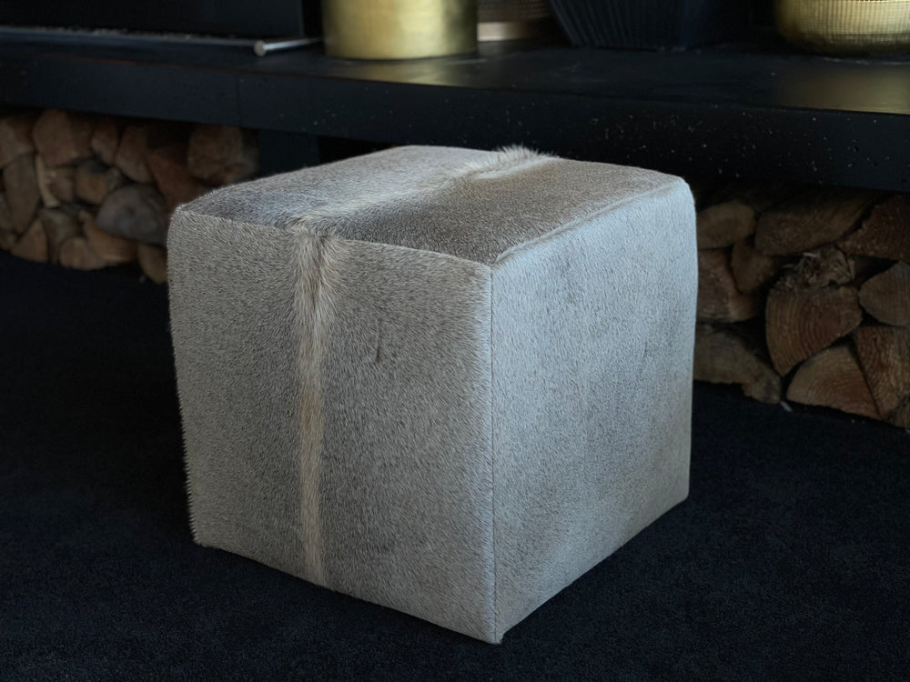 Cowhide Cube - Grey Cube A