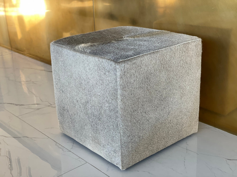 Cowhide Cube - Grey Cube B