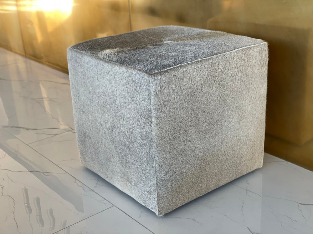 Cowhide Cube - Grey Cube B