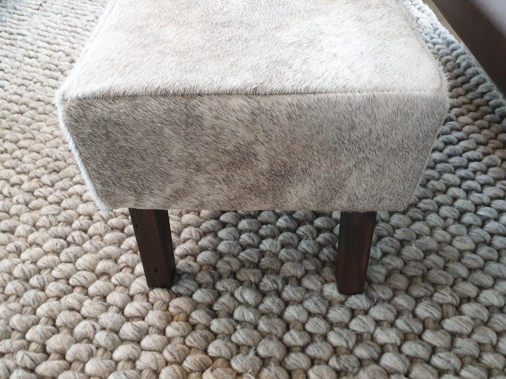 Stone Grey Angled Leg Footstool L