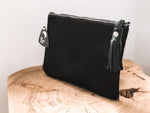 Cowhide All Black Purse