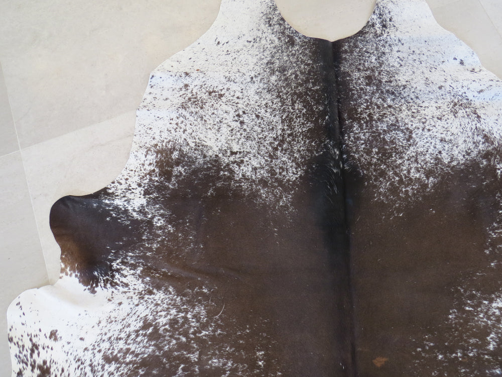 Large Cowhide - Brown Chocolate + White