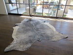 Large Cowhide - Smokey Black + White salt + pepper
